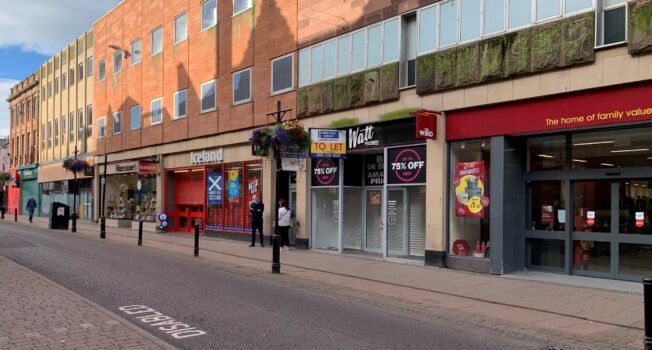 Shepherd markets extensive retail unit on Ayr High Street for lease